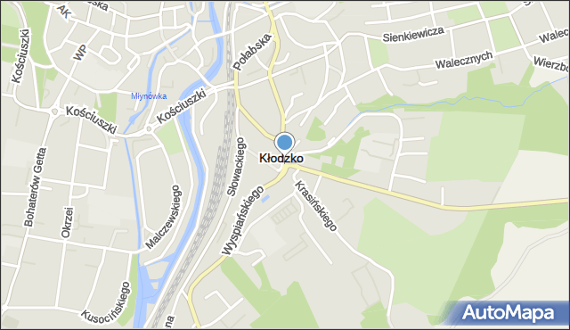 Kłodzko, Rondo Lwowskie, mapa Kłodzka