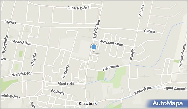 Kluczbork, Rodakowskiego, mapa Kluczbork