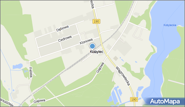 Kobylec gmina Wągrowiec, Rogatki, mapa Kobylec gmina Wągrowiec