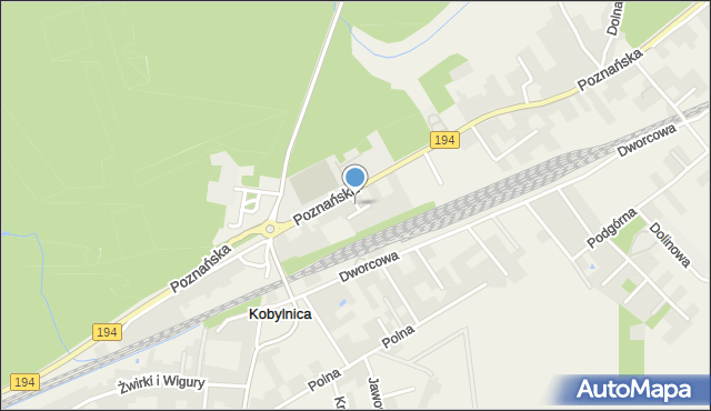 Kobylnica gmina Swarzędz, Różana, mapa Kobylnica gmina Swarzędz