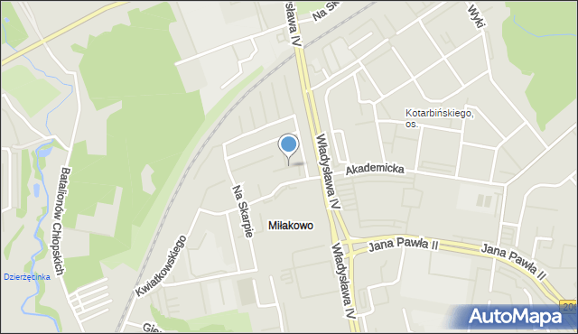 Koszalin, Robotnicza, mapa Koszalina