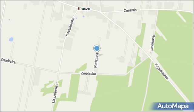 Krusze gmina Klembów, Rodzinna, mapa Krusze gmina Klembów