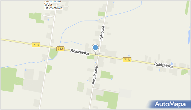 Łaznowska Wola, Rokicińska, mapa Łaznowska Wola