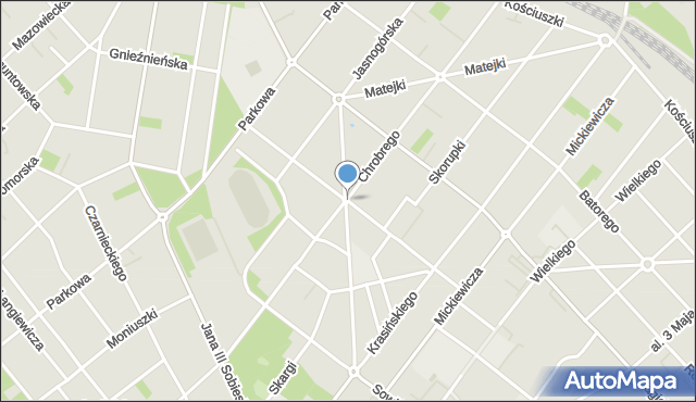 Legionowo, Rondo Rodziny Rykaczewskich, mapa Legionowo
