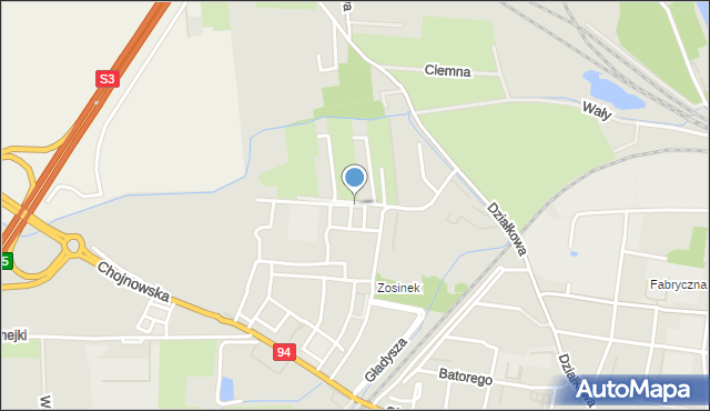 Legnica, Rolnicza, mapa Legnicy