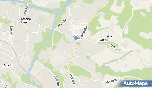 Limanowa, Rondo NSZZ Solidarność, mapa Limanowa