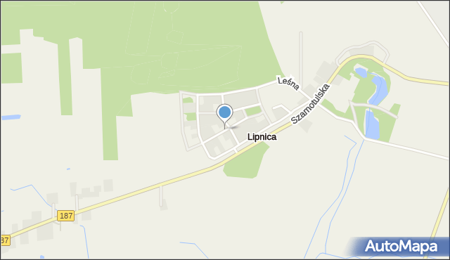 Lipnica gmina Szamotuły, Rolnicza, mapa Lipnica gmina Szamotuły