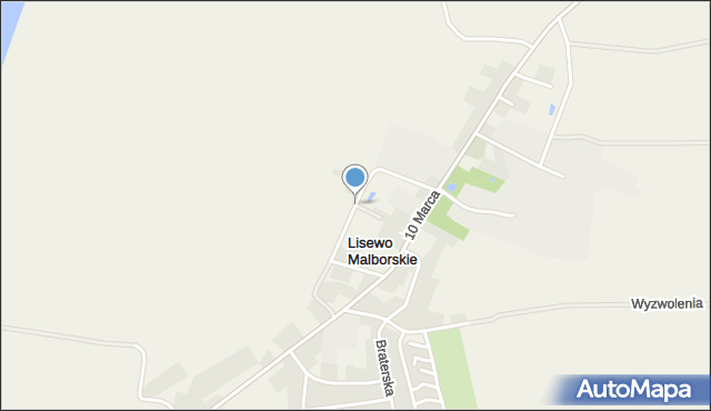 Lisewo Malborskie, Robotnicza, mapa Lisewo Malborskie