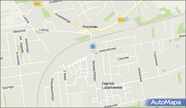 Lubartów, Rondo 27 Wołyńskiej Dywizji Piechoty Armii Krajowej, mapa Lubartów