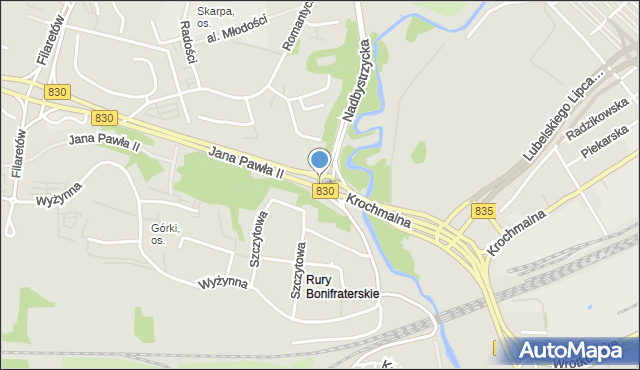 Lublin, Rondo Narodowych Sił Zbrojnych, mapa Lublina