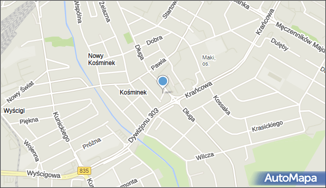 Lublin, Rozstajna, mapa Lublina