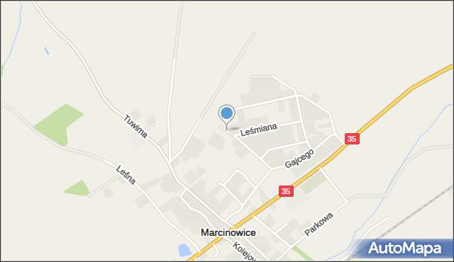 Marcinowice powiat świdnicki, Różewicza Tadeusza, mapa Marcinowice powiat świdnicki