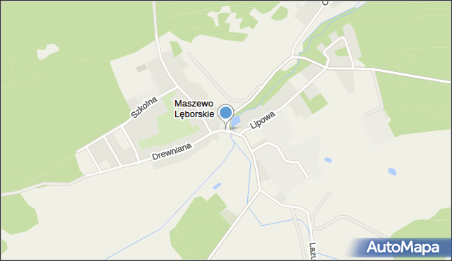 Maszewo Lęborskie, Rondo Wiśniewskiego Stanisława, ks. kan., mapa Maszewo Lęborskie