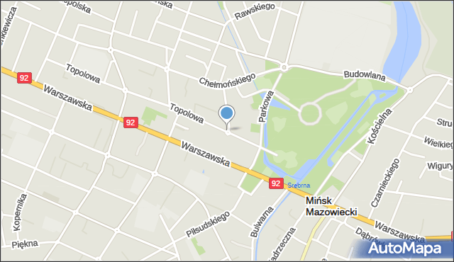 Mińsk Mazowiecki, Rondo Giersza Rajmunda, mapa Mińsk Mazowiecki