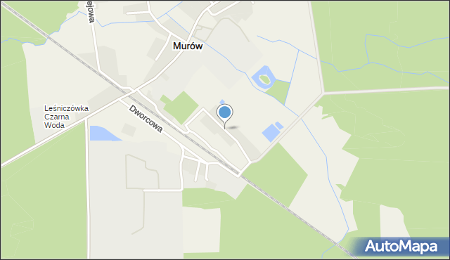 Murów, Robotnicza, mapa Murów