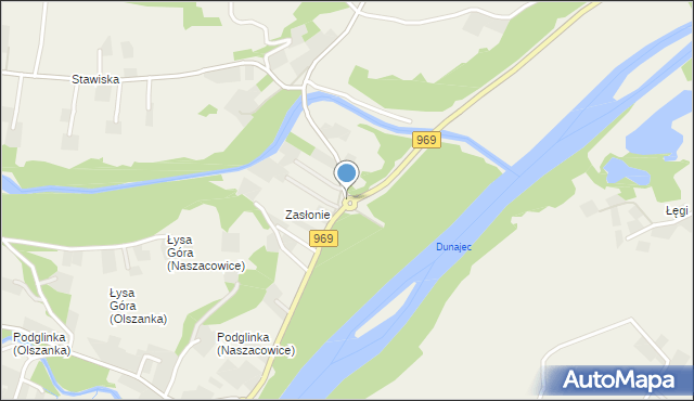 Naszacowice, Rondo Lachów Podegrodzkich, mapa Naszacowice