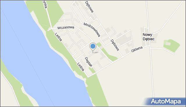 Nowy Dębiec, Różana, mapa Nowy Dębiec