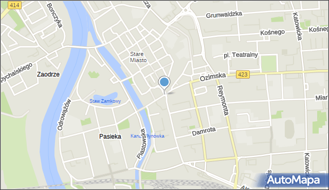 Opole, Rondo Ofiar Ludobójstwa na Wołyniu, mapa Opola