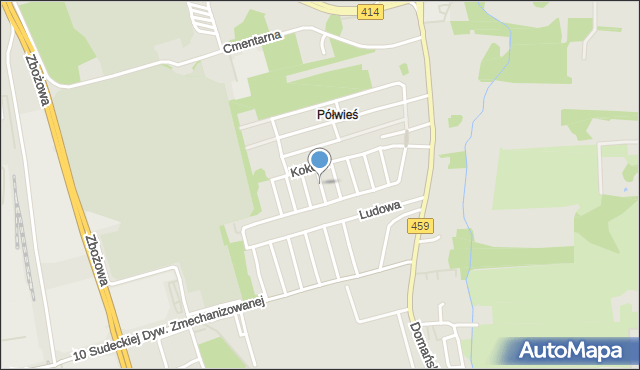 Opole, Romera Eugeniusza, prof., mapa Opola