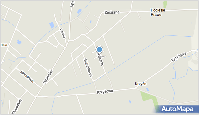 Opole, Różana, mapa Opola