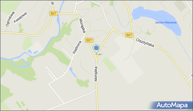 Orneta powiat lidzbarski, Rondo Kombatantów Rzeczypospolitej Polskiej i Byłych Więźniów Politycznych, mapa Orneta powiat lidzbarski