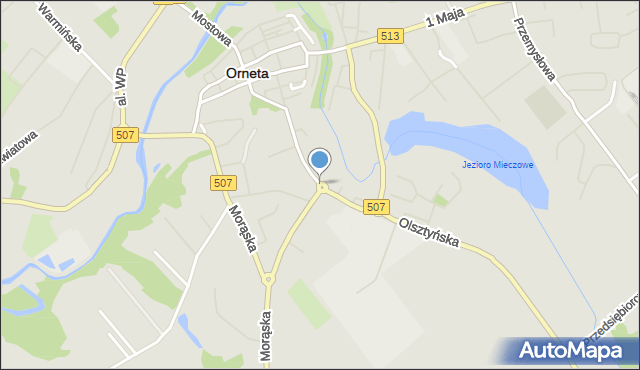 Orneta powiat lidzbarski, Rondo Sybiraków, mapa Orneta powiat lidzbarski