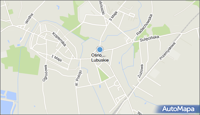 Ośno Lubuskie, Rondo Jana Pawła II, mapa Ośno Lubuskie