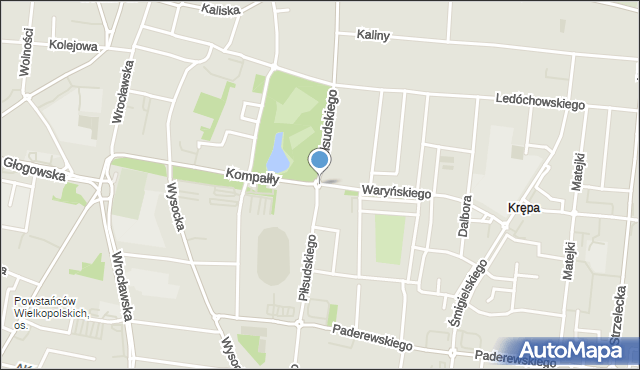 Ostrów Wielkopolski, Rondo Jana Pawła II, mapa Ostrów Wielkopolski