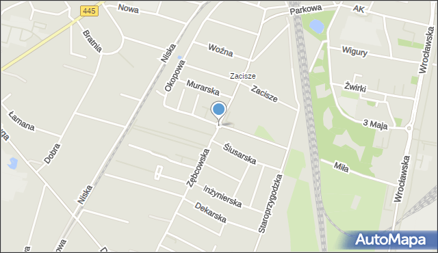 Ostrów Wielkopolski, Rondo Zębcowskie, mapa Ostrów Wielkopolski