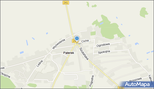 Paterek, Rondo Powstańców Wielkopolskich, mapa Paterek