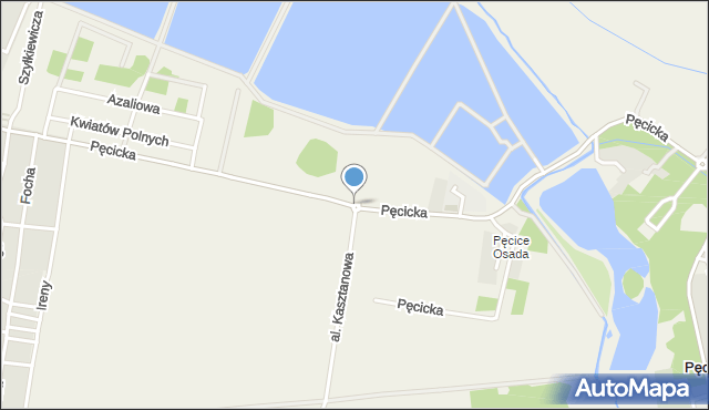 Pęcice, Rondo Jaronia Kowalskiego Stefana, kpt. hm., mapa Pęcice