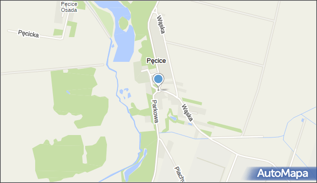 Pęcice, Rondo Marylskiego Antoniego Józefa, ks., mapa Pęcice