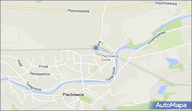 Piechowice powiat karkonoski, Robotnicza, mapa Piechowice powiat karkonoski