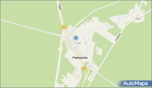 Pietraszów, Rodzinna, mapa Pietraszów