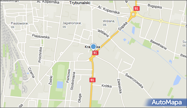Piotrków Trybunalski, Rondo Kaczyńskich Lecha i Marii, mapa Piotrków Trybunalski