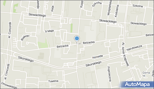 Piotrków Trybunalski, Rondo Osieckiej Agnieszki, mapa Piotrków Trybunalski