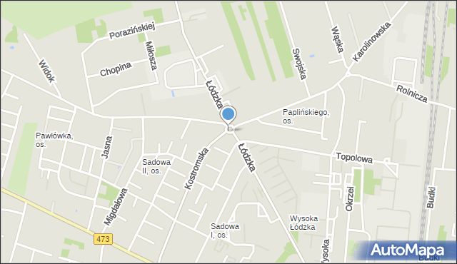Piotrków Trybunalski, Rondo św. Faustyny Kowalskiej, mapa Piotrków Trybunalski
