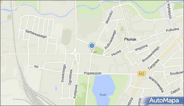 Płońsk, Rondo Konstytucji 3 Maja, mapa Płońsk