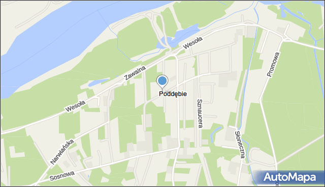 Poddębie, Rodzinna, mapa Poddębie