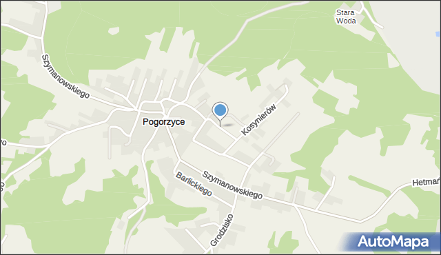 Pogorzyce, Rolnicza, mapa Pogorzyce