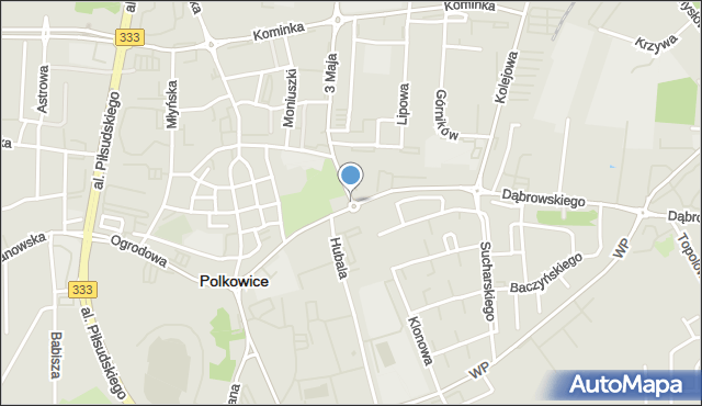 Polkowice, Rondo Polskiej Niezapominajki, mapa Polkowice