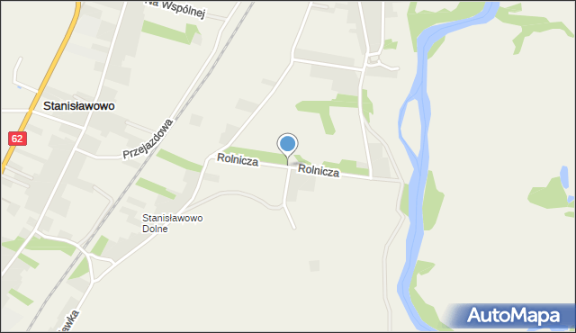 Pomiechowo, Rolnicza, mapa Pomiechowo