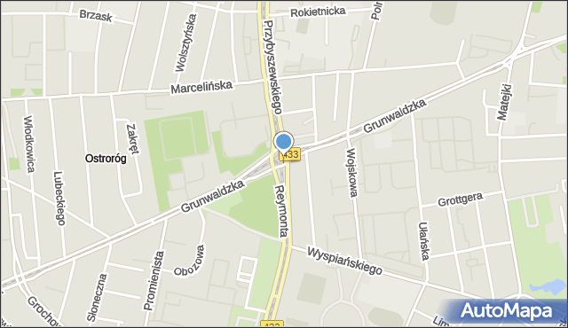 Poznań, Rondo Nowaka-Jeziorańskiego Jana, mapa Poznania