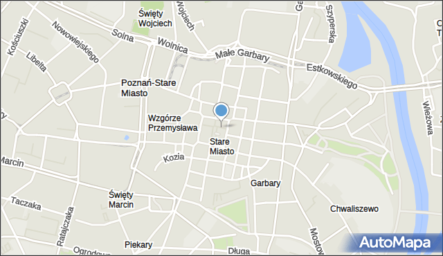 Poznań, Różany Targ, mapa Poznania