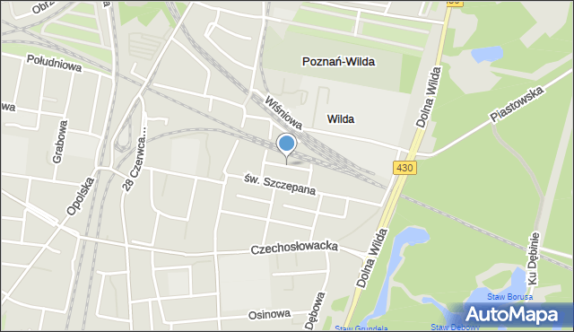 Poznań, Rozmarynowa, mapa Poznania