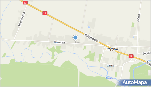 Przygłów, Rolnicza, mapa Przygłów