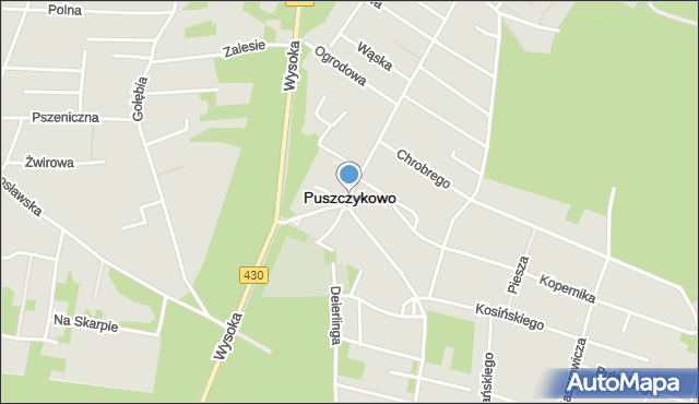 Puszczykowo powiat poznański, Rondo Heigelmanna Franciszka, mapa Puszczykowo powiat poznański