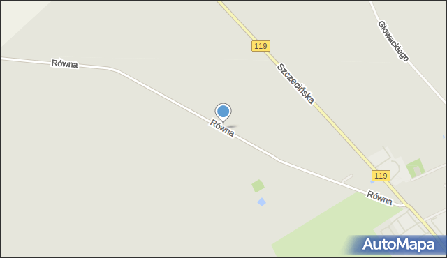 Pyrzyce, Równa, mapa Pyrzyce