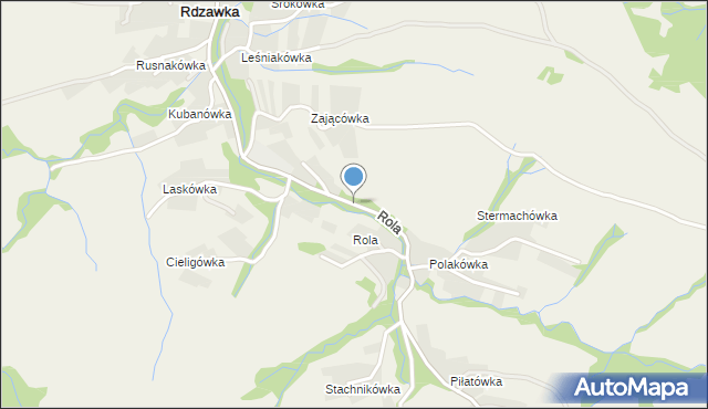 Rdzawka, Rola, mapa Rdzawka
