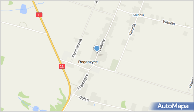 Rogaszyce gmina Ostrzeszów, Rogaszyce, mapa Rogaszyce gmina Ostrzeszów